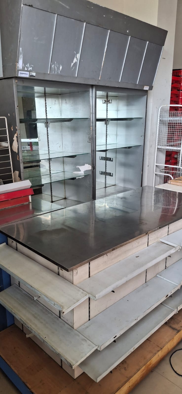 Meja Set Kasir + Backwall